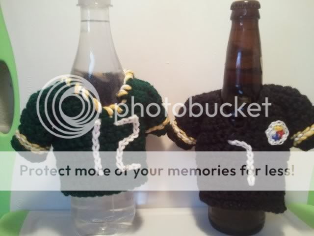 Pick a Theme Thursday,Superbowl,Etsy,Superbowl XLV bottle cozy,bottle cozy,chrissywear